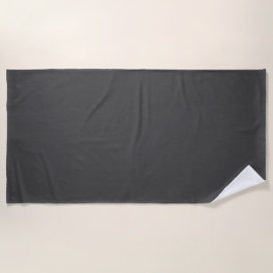 Dark Grey #434343, Friar Grey Beach Towel