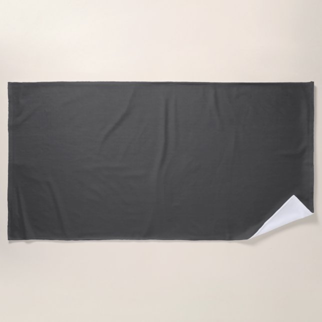 Dark Grey #434343, Friar Grey Beach Towel (Front)