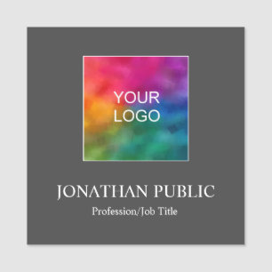Dark Grey Add Name Your Business Company Logo Tag