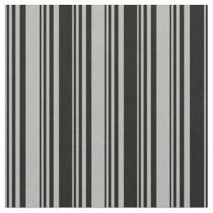Dark Grey and Black Coloured Striped Pattern Fabric