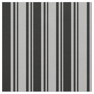 Dark Grey and Black Coloured Stripes Fabric