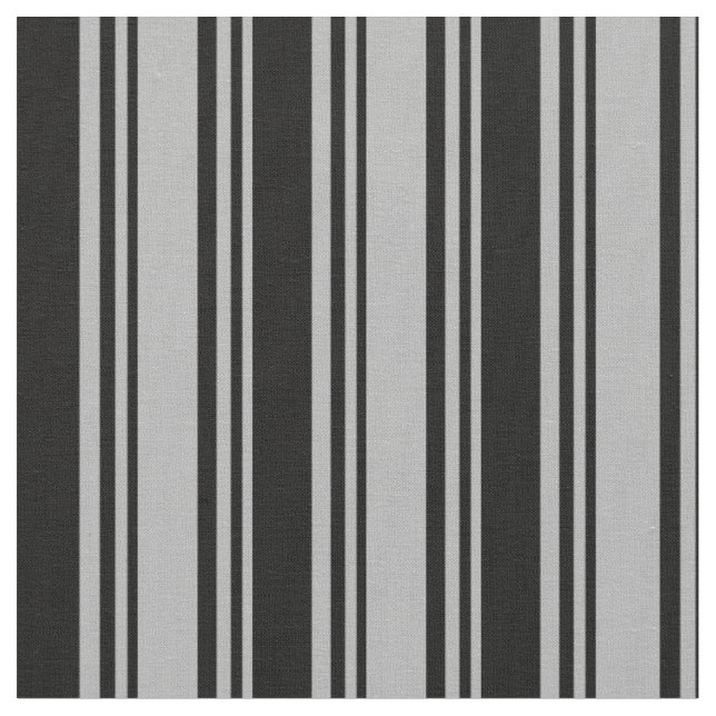 Dark Grey and Black Coloured Stripes Fabric (Close Up)