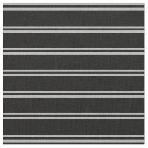 Dark Grey and Black Stripes Fabric