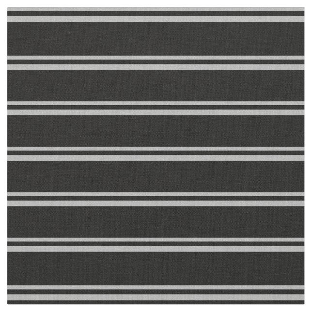 Dark Grey and Black Stripes Fabric (Close Up)