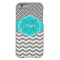 Dark Grey and Blue Chevron Personalized