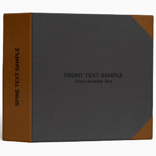 Dark grey and brown leather texture image binder