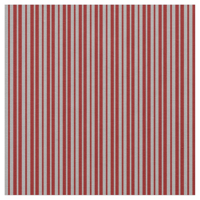 Dark Grey and Dark Red Coloured Lines Pattern Fabric (Close Up)