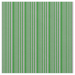 Dark Grey and Forest Green Coloured Stripes Fabric