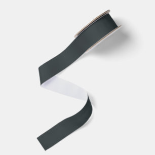 Dark Grey Azure Grosgrain Ribbon