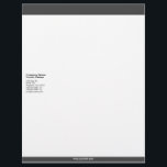 Dark Grey Bars Letterhead<br><div class="desc">A classic dark grey bars letterhead, available in 5 paper types. The design features your company name (in dark grey) and company message (in black) at the top, followed by lines of optional addresses and contact information (in grey), all nestled between two dark grey bars of different heights at the...</div>