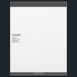 Dark Grey Bars Letterhead<br><div class="desc">A classic dark grey bars letterhead, available in 5 paper types. The design features your company name (in dark grey) and company message (in black) at the top, followed by lines of optional addresses and contact information (in grey), all nestled between two dark grey bars of different heights at the...</div>