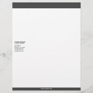Dark Grey Bars Letterhead