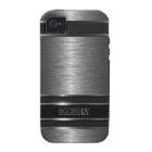 Dark Grey & Black Metallic Brushed Aluminum Look