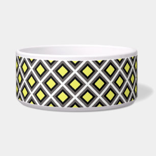 Dark Grey, Black, Yellow Ikat Diamonds by STaylor