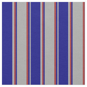 Dark Grey, Blue & Brown Lines/Stripes Pattern Fabric