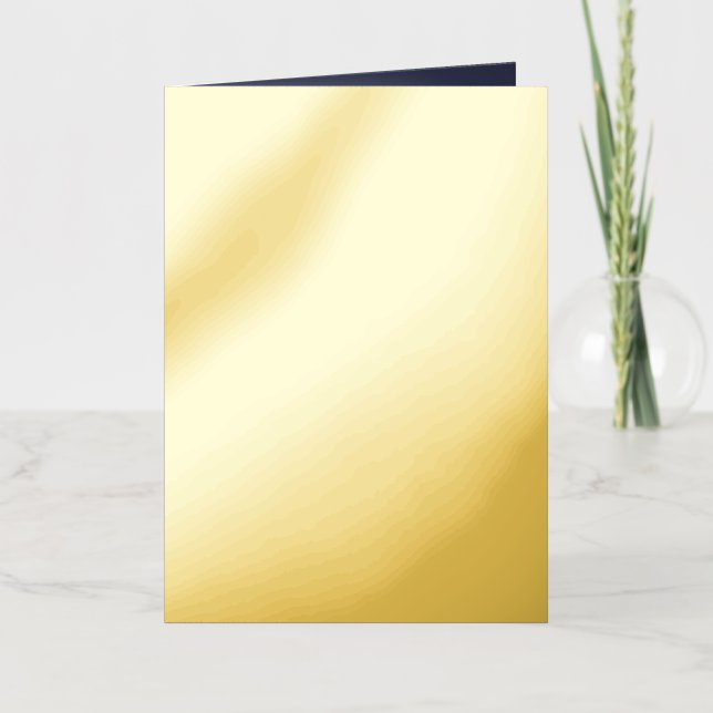Dark Grey Blue Custom  Personalized  Foil Greeting Card (Front)
