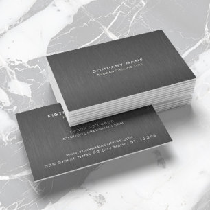 Dark Grey Brushed Steel Look Background Business Card