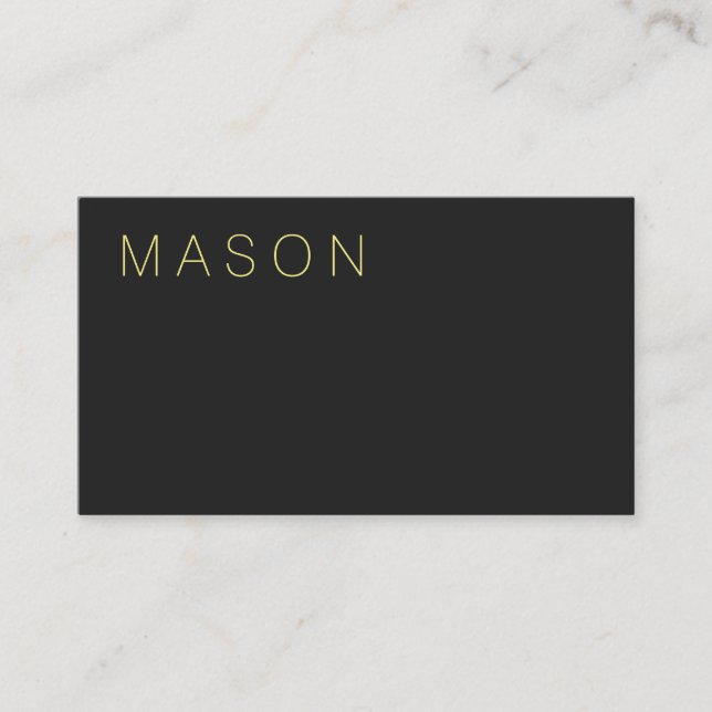 Dark Grey Business Card (Front)