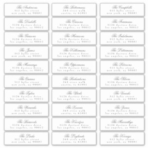 Dark Grey Classic Calligraphy Address Guest