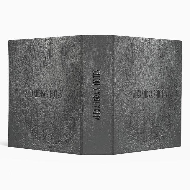 Dark Grey Colour Leather Pattern-Binder Template Binder (Background)