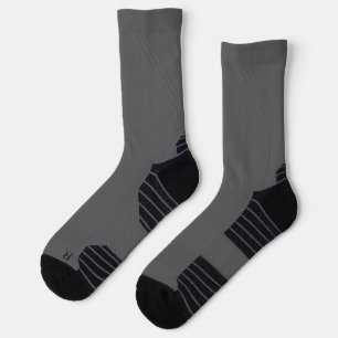 dark grey crew socks shown side by side
