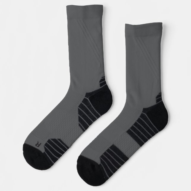 dark grey crew socks shown side by side (Left)
