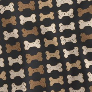 Dark Grey Dog Bone Fabric