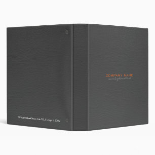 Dark Grey Faux Leather Look Customized Binder