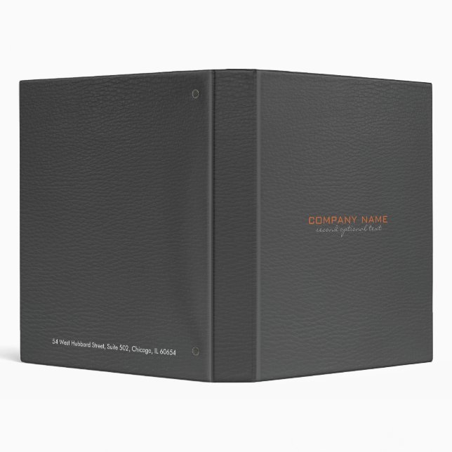 Dark Grey Faux Leather Look Customized Binder (Background)
