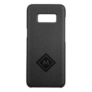Dark-Grey Faux Leather Print Case-Mate Samsung Galaxy S8 Case