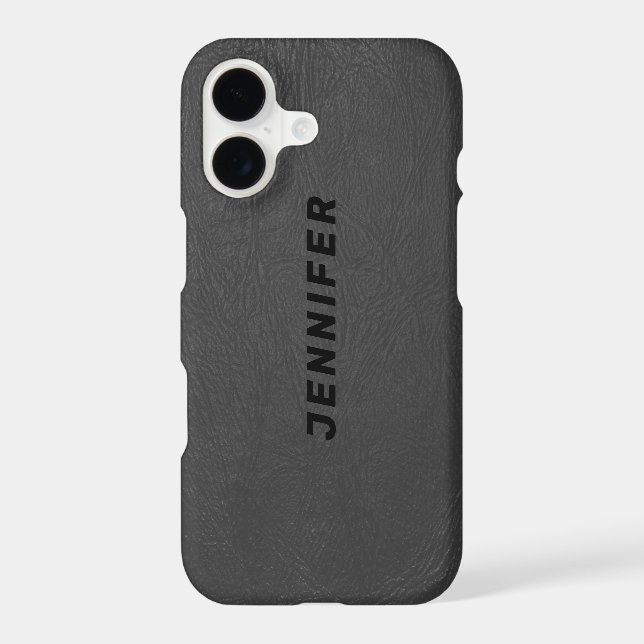Dark-grey Faux Leather Texture (Back)
