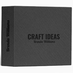 Dark grey faux linen texture binder