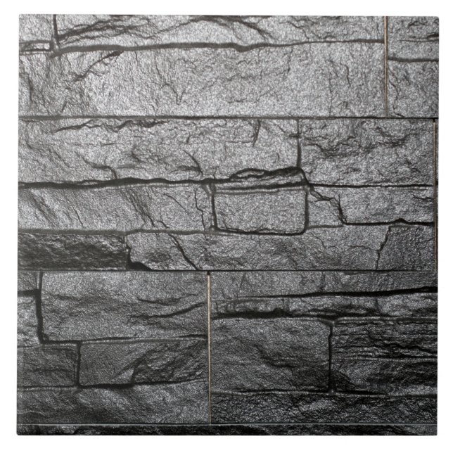 Dark Grey Faux Marble Granite  Stone Brick  Tile (Front)