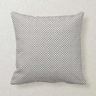 Dark Grey Fish Scale Pattern Pillow