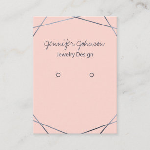 Dark Grey Foil Earring Holder Display Card