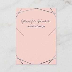 Dark Grey Foil Geometric Necklace Display Card
