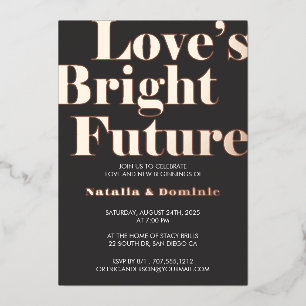 Dark Grey Foil “Love’s Bright Future” Engagement I