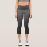 Dark Grey Gradient Geometric Mesh Pattern Capri Leggings<br><div class="desc">Unique and fun customizable geometric women's clothing. Cool capri leggings fashion for her. 
Subtle modern design Elegant and cool Triangle geometric mesh with black white dark grey gradient.</div>
