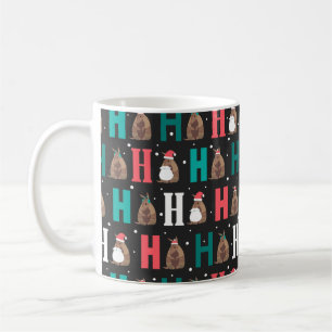 Dark Grey Ho Ho Ho Armadillo Coffee Mug