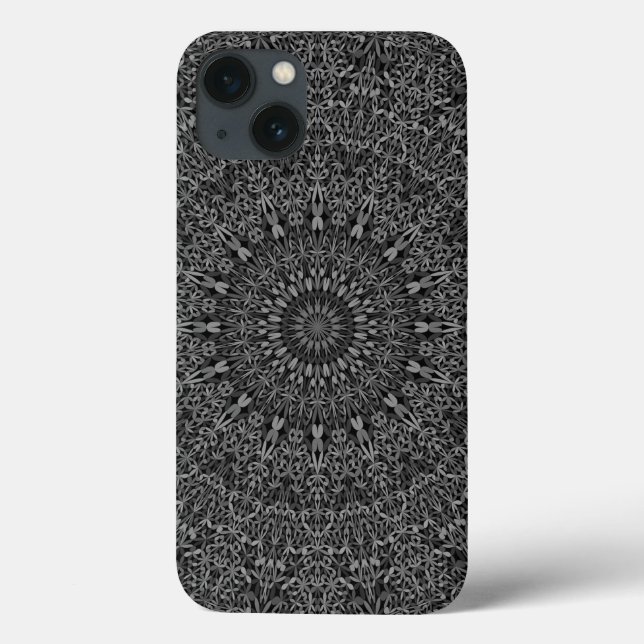 Dark Grey Jungle Mandala Case-Mate iPhone Case (Back)