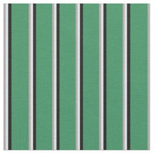 Dark Grey, Lavender, Black & Sea Green Stripes Fabric