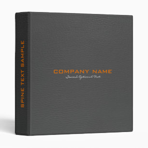 Dark Grey Leather Look Customized Avery Binder