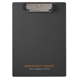 Dark Grey Leather Look Customized Clipboard