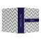 Dark Grey Lg Chevron Navy Blue Name Monogram