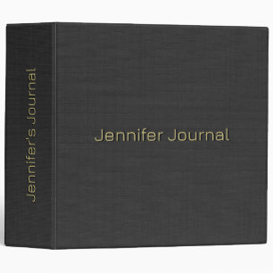 Dark-Grey Linen Burlap Texture 3 Ring Binder