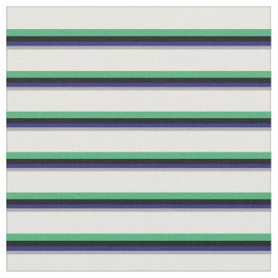 Dark Grey, Midnight Blue, Black, Sea Green & White Fabric