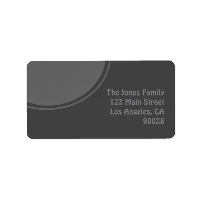 Dark Grey Mod Circle Label (Front)