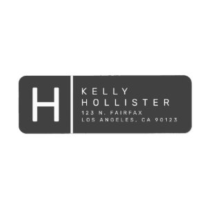 Dark Grey   Modern Return Address