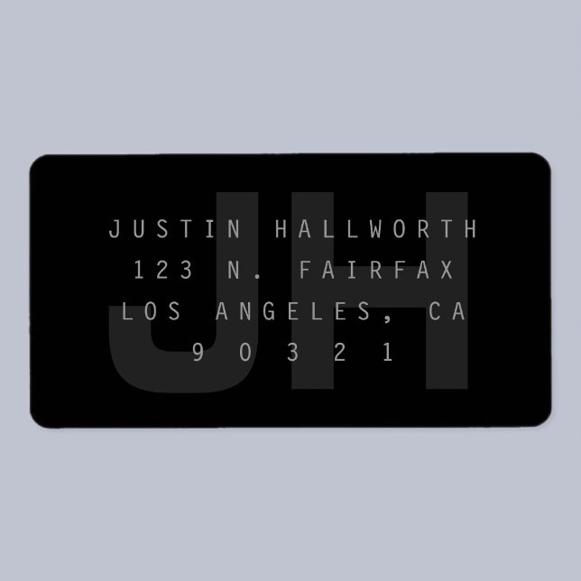 Dark Grey Modern Return Address Label (Creator Uploaded)
