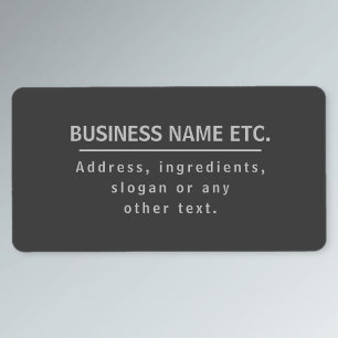 Dark Grey Multi-Purpose Label